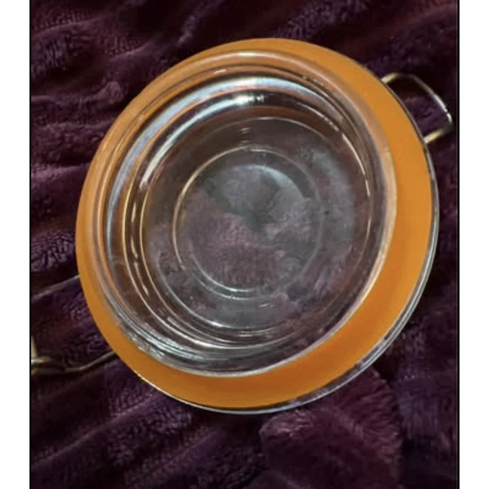 Two Glass Jars Hinged Lid with Rubber Gasket and Metal Clasp Airtight Seal EAT